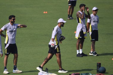 Hindistan teknik direktörü Gautam Gambhir, 20 Ocak 'ta Kolkata' daki Eden Gardens 'ta İngiltere ile oynadıkları ilk 20. uluslararası kriket maçı öncesinde antrenman oturumunda. 2025.