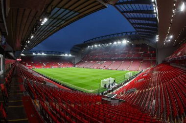 Liverpool, Liverpool 'un genel görünümü, UEFA Şampiyonlar Ligi - Lig Sahnesi Liverpool-Lille Anfield, Liverpool, İngiltere, 21 Ocak 2025