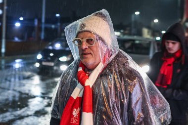 Taraftarlar UEFA Şampiyonlar Ligi - Lig Sahnesi Liverpool-Lille maçı Anfield, Liverpool, İngiltere, 21 Ocak 2025