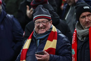 Bir Liverpool taraftarı UEFA Şampiyonlar Ligi - Lig Stage Liverpool - Liverpool - Anfield, Liverpool, İngiltere, 21 Ocak 2025