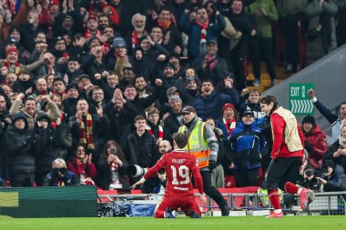 Liverpool 'dan Harvey Elliott, UEFA Şampiyonlar Ligi - Lig Sahnesi Liverpool - Lille Anfield, Liverpool, İngiltere, 21 Ocak 2025