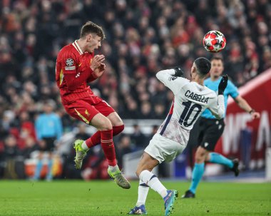 Liverpool 'lu Conor Bradley, 21 Ocak 2025' te Lig Şampiyonlar Ligi - Lig Sahnesi Liverpool - Liverpool - Anfield, Liverpool, İngiltere