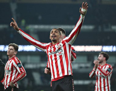 Sunderland 'dan Wilson Isidor, 21 Ocak 2025' te İngiltere 'nin Pride Park Stadyumu' nda oynanan Derby County - Sunderland maçından sonra