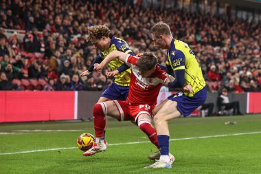 Middlesbrough takımından Ben Doak, West Bromwich Albion ve Callum Styles tarafından 21 Ocak 2025 'te Riverside Stadyumu' nda oynanan Middlesbrough-West Bromwich Albion maçında yenildi.
