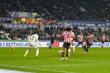 Sheffield United takımından Rhian Brewster, 21 Ocak 2025 'te Swansea.com Stadyumu' nda oynanan Swansea City-Sheffield United maçında takımının ilk golünü attı.