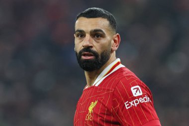 UEFA Şampiyonlar Ligi sırasında Liverpool 'dan Mohamed Salah - Lig Sahnesi Liverpool - Liverpool - Anfield, Liverpool, Birleşik Krallık, 21 Ocak 2025
