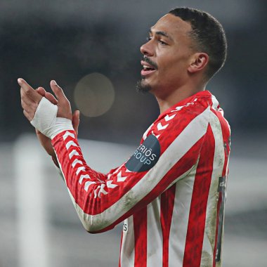 Sunderland 'dan Wilson Isidor, 21 Ocak 2025' te İngiltere 'nin Pride Park Stadyumu' nda oynanan Derby County - Sunderland maçından sonra