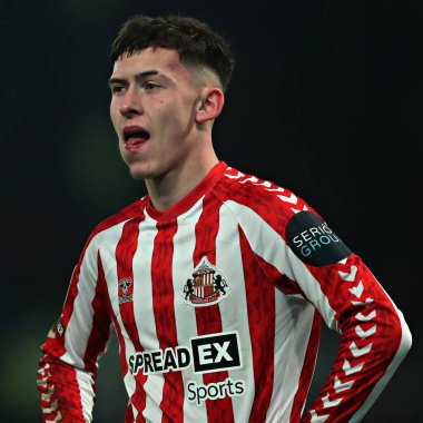 Chris Rigg Sunderland Sky Bet Şampiyonası 'nda Derby County - Sunderland maçında Pride Park Stadyumu, Derby, İngiltere, 21 Ocak 2025