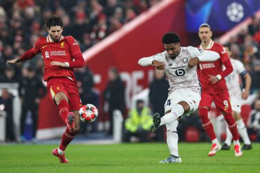 Lille 'den Alexsandro, UEFA Şampiyonlar Ligi - Lig Sahnesi Liverpool - Liverpool Lille Anfield, Liverpool, İngiltere, 21 Ocak 2025