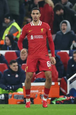 UEFA Şampiyonlar Ligi sırasında Liverpool 'dan Trent Alexander-Arnold - Lig Sahnesi Liverpool - Liverpool - Anfield, Liverpool, İngiltere, 21 Ocak 2025