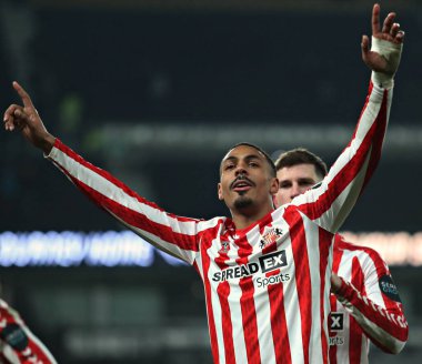 Sunderland 'dan Wilson Isidor, 21 Ocak 202' de İngiltere 'nin Pride Park Stadyumu' nda oynanan Derby County - Sunderland maçından sonra