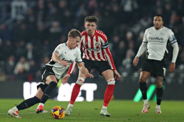 Derby County 'den Liam Thompson, 21 Ocak 202' de İngiltere 'deki Derby Park Stadyumu' nda oynanan Derby County - Sunderland maçında