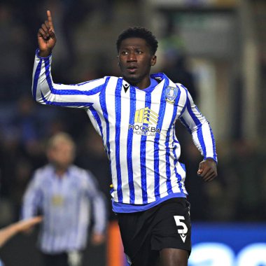 Sheffield 'li Di' Shon Bernard, 22 Ocak 2025 'te Sheffield, İngiltere' de Çarşamba günü oynanan ve Bristol City 'ye karşı oynanan Gökyüzü İddia Şampiyonası maçında golünü kutluyor.