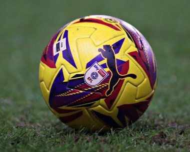 22 Ocak 2025 'te İngiltere' nin başkenti Sheffield 'da oynanan ve Bristol City' ye karşı oynanan Gökyüzü İddia Şampiyonası maçından önceki maç topu.