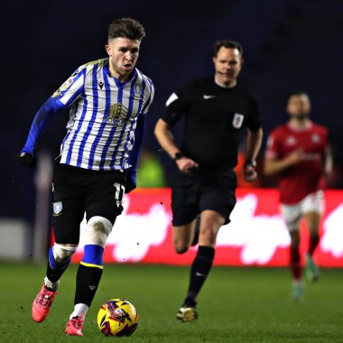 Sheffield 'den Josh Windass Çarşamba günü Sheffield Çarşamba günü Bristol City' ye karşı 22 Ocak 2025 'te Hillsborough, Sheffield, Birleşik Krallık' ta oynanan Gökyüzü İddia Şampiyonası maçında