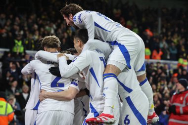 Manor Solomon of Leeds United celebrates his goal to make it 1-0 during the Sky Bet Championship match Leeds United vs Norwich City at Elland Road, Leeds, United Kingdom, 22nd January 2025 clipart