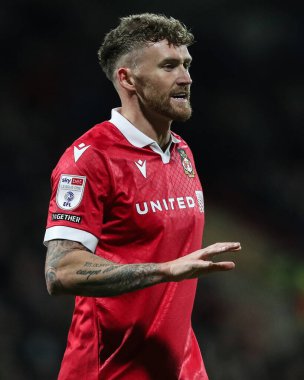 Wrexham takımından Dan Scarr, Wrexham - Birmingham City maçı sırasında Wrexham - SToK Cae Ras, Wrexham, İngiltere, 23 Ocak 2025