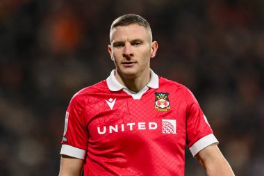 Wrexham takımından Paul Mullin, Wrexham - Birmingham City maçı sırasında Wrexham - SToK Cae Ras, Wrexham, İngiltere, 23 Ocak 2025