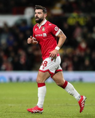 Wrexham 'dan Elliot Lee, Wrexham - Birmingham City maçı sırasında Wrexham - SToK Cae Ras, Wrexham, İngiltere, 23 Ocak 2025