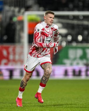 James McClean of Wrexham during the pre-game warmup ahead of the Sky Bet League 1 match Wrexham vs Birmingham City at SToK Cae Ras, Wrexham, United Kingdom, 23rd January 2025 clipart