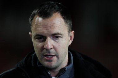 Birmingham City 'nin Chris Davies Menajeri, Wrexham - Birmingham City maçı öncesinde Wrexham - SToK Cae Ras, Wrexham, Birleşik Krallık, 23 Ocak 2025' te bir röportaj verdi.