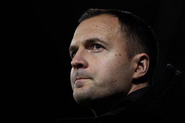 Birmingham City 'nin Chris Davies Menajeri Gökyüzü İddia Ligi 1 maçında Wrexham, Birmingham City' ye karşı SToK Cae Ras, Wrexham, İngiltere, 23 Ocak 2025
