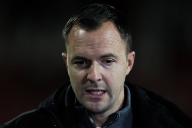 Birmingham City 'nin Chris Davies Menajeri, Wrexham - Birmingham City maçı öncesinde Wrexham - SToK Cae Ras, Wrexham, Birleşik Krallık, 23 Ocak 2025' te bir röportaj verdi.