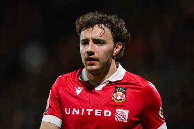 Wrexham takımından Ollie Rathbone, Wrexham - Birmingham City maçı sırasında Wrexham - SToK Cae Ras, Wrexham, İngiltere, 23 Ocak 2025