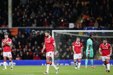 Wrexham 'dan Ollie Palmer, 23 Ocak 2025' te SToK Cae Ras, Wrexham, Birleşik Krallık 'ta oynanan Wrexham-Birmingham maçında 1-1 berabere kalma golünü attı.