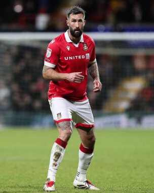 Wrexham takımından Ollie Palmer, Wrexham - Birmingham City maçı sırasında Wrexham - SToK Cae Ras, Wrexham, İngiltere, 23 Ocak 2025