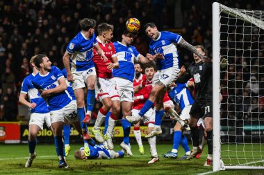 Birmingham City 'den Lukas Jutkiewicz, Wrexham' a karşı Birmingham City, SToK Cae Ras, Wrexham, Birleşik Krallık, 23 Ocak 2025 'te oynanan 1.