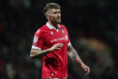 Wrexham takımından Dan Scarr, Wrexham - Birmingham City maçı sırasında Wrexham - SToK Cae Ras, Wrexham, İngiltere, 23 Ocak 2025