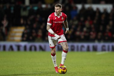 Wrexham takımından James McClean, Wrexham - Birmingham City maçı sırasında Wrexham 'a karşı SToK Cae Ras, Wrexham, İngiltere, 23 Ocak 2025