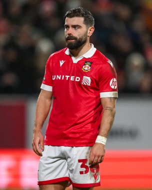 Wrexham 'dan Elliot Lee, Wrexham - Birmingham City maçı sırasında Wrexham - SToK Cae Ras, Wrexham, İngiltere, 23 Ocak 2025