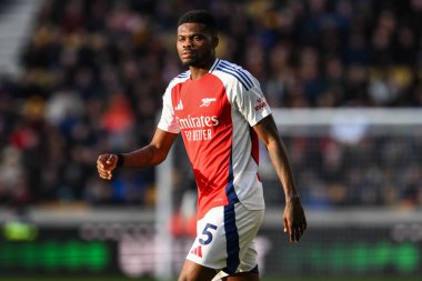 Arsenal 'den Thomas Partey Premier Lig maçı sırasında Wolverhampton Wanderers, Molineux, Wolverhampton, Birleşik Krallık' ta Arsenal 'e karşı, 25 Ocak 2025