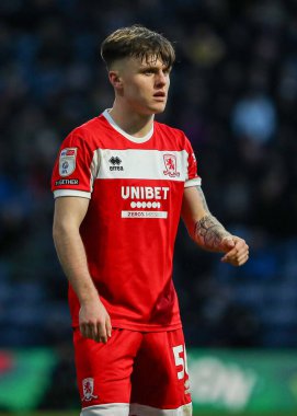 Middlesbrough 'dan Ben Doak 25 Ocak 2025' te İngiltere 'nin Deepdale kentinde Preston North End ile Middlesbrough arasındaki Gökyüzü İddia Şampiyonası maçında