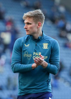 Ali McCann of Preston North End clapping home fans ahead of the Sky Bet Championship match Preston North End vs Middlesbrough at Deepdale, Preston, United Kingdom, 25th January 2025 clipart