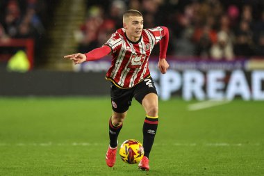 Sheffield United 'dan Alfie Gilchrist 24 Ocak 2025' te İngiltere 'nin Bramall Lane kentinde oynanan Sheffield United-Hull City maçında takımına talimatlar veriyor.