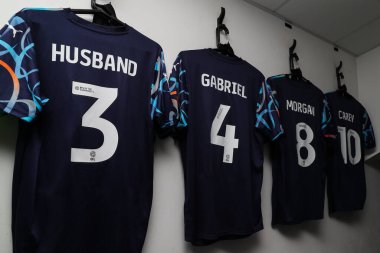 Blackpool 'un deplasman tişörtü Sky Bet Ligi 1 maçı öncesinde soyunma odasında asılıydı. Exeter City, Blackpool' a karşı St. James 'Park, Exeter, Birleşik Krallık, 25 Ocak 2025