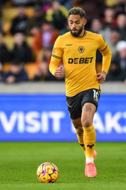 Wolverhampton Wanderers takımından Matheus Cunha, Premier League maçında Wolverhampton Wanderers ile Molineux, Wolverhampton, Birleşik Krallık 'ta 25 Ocak 2025' te oynanan maçta topa vuruyor.
