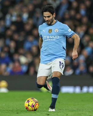 Manchester City 'nin Chelsea' ye karşı oynadığı Premier Lig maçında Manchester City 'den lkay Gndoan, Etihad Stadyumu, Manchester, İngiltere, 25 Ocak 2025