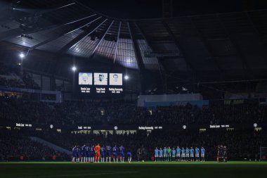 Premier Lig maçında Denis Law, Tony Brook ve Bobby Kennedy 'nin anısına Manchester City Chelsea' ye karşı Etihad Stadyumu, Manchester, İngiltere, 25 Ocak 2025