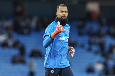 Chelsea Premier Ligi maçında Robert Snchez Manchester City ile Chelsea maçında Etihad Stadyumu, Manchester, Birleşik Krallık, 25 Ocak 2025