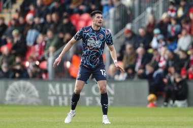 Blackpool 'dan Elkan Baggott, Sky Bet Ligi 1 karşılaşmasında Exeter City, St. James' Park, Exeter, İngiltere 'de Blackpool' a karşı, 25 Ocak 2025