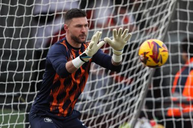Blackpool 'dan Richard O' Donnell 25 Ocak 2025 'te St James' Park, Exeter, İngiltere 'de oynanan Sky Bet Ligi 1 maçı öncesinde ısınma turunda