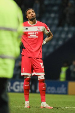 Middlesbrough 'dan Delano Burgzorg, 25 Ocak 2025' te İngiltere 'nin Deepdale kentinde oynanan Sky Bet Şampiyonası maçından sonra oynanan 2-1 mağlubiyetle mağlup oldu.