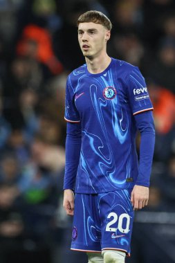Chelsea Premier Ligi maçında Cole Palmer Manchester City ile Chelsea maçında Etihad Stadyumu, Manchester, Birleşik Krallık, 25 Ocak 2025