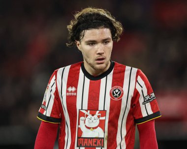 Sheffield United takımından Callum O 'Hare 24 Ocak 2025' te Bramall Lane, Sheffield, İngiltere 'de Sheffield United ile Hull City arasındaki maçta