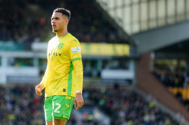 Norwich City 'den Lewis Dobbin 25 Ocak 2025' te Norwich City, Norwich City ile Norwich City arasındaki Sky Bet Şampiyonası maçına bakıyor.