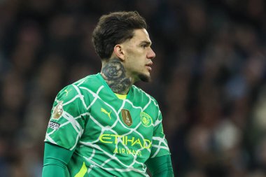 Manchester City 'den Ederson Manchester City ile Chelsea maçında Etihad Stadyumu' nda, 25 Ocak 2025